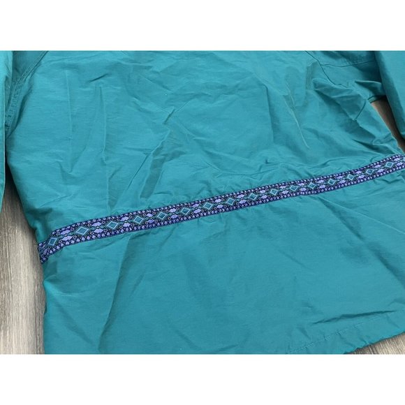 Vintage Eastern Mountain Sports Jacket Pullover Packable Womens Medium Aztec EMS - Picture 8 of 10